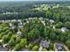 An aerial view of a suburban community, featuring a mix of residences and green spaces at 1132 Hargrove Ct, Locust Grove, GA 30248