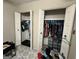 Bedroom closets featuring double doors with ample space for storage and hanging clothes at 375 Leisure Sw Ct, Marietta, GA 30064