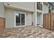 Back patio with sliding door access and fenced for privacy at 292 Twiggs Cor, Peachtree City, GA 30269
