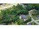 Aerial view of the property at 265 Beverly Farms Drive showing lot lines, luxury home, and private pool at 265 Beverly Farms Dr, Sharpsburg, GA 30277