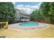 Beautiful backyard pool with surrounding patio and lush greenery, perfect for outdoor relaxation at 1979 Alcovy Shoals Blf, Lawrenceville, GA 30045