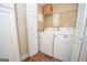 Convenient laundry room with washer and dryer hookups and storage space at 482 N Jeff Davis Dr, Fayetteville, GA 30214