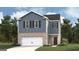 Charming two-story home with blue siding, brick accents, and a well-maintained front yard at 5451 Baybrook Cir, South Fulton, GA 30349