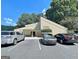 Front view of the Glenloch Recreation Center with ample parking for residents and visitors at 501 Bridlepath Ln, Peachtree City, GA 30269