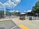 Splash pad and community picnic area with shade sails and convenient parking at 501 Bridlepath Ln, Peachtree City, GA 30269