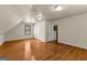 Attic featuring a wood floor and view to two closets at 108 Summit Walk, Peachtree City, GA 30269