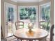 Bright dining area with large windows and a door to the backyard at 108 Summit Walk, Peachtree City, GA 30269