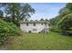 Backyard view featuring a white two-story home, surrounded by lush trees and greenery at 1854 Shadydale Se Ave, Atlanta, GA 30315