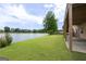 Sprawling backyard with lush grass and a view of the lake at 105 Providence Ct, Carrollton, GA 30116