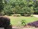 Landscaped front yard with lush lawn and colorful flower beds, enhancing curb appeal at 1744 Campbell Rd, Covington, GA 30014