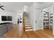 Hallway showing wood stairs and a pantry at 1102 Maybeck Way, Peachtree City, GA 30269