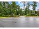 View of the street entrance lined with trees at 1102 Maybeck Way, Peachtree City, GA 30269
