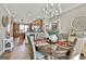 Lovely dining space featuring hardwood floors and an open view of the kitchen area that blends style and convenience at 395 W Mcintosh Rd, Brooks, GA 30205