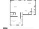 Layout view of first floor showing sitting room, half bath, storage, foyer, living room, kitchen, dining area and garage at 206 Roundwood Way, Peachtree City, GA 30269