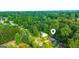 Picturesque aerial view of a neighborhood in lush greenery with single-Gathering houses and mature trees at 1183 Iron Gate Blvd, Jonesboro, GA 30238