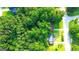 Lush landscape from an overhead view with a clearly defined property line, a single-Gathering house, and mature trees at 1183 Iron Gate Blvd, Jonesboro, GA 30238