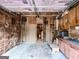 Unfinished garage featuring storage cabinets at 1183 Iron Gate Blvd, Jonesboro, GA 30238