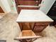 Kitchen island with drawers and open cabinet space at 1183 Iron Gate Blvd, Jonesboro, GA 30238
