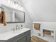 Charming bathroom featuring a vanity sink and ample storage space at 130 Emerald Dr, Mcdonough, GA 30253