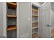 Hall closet and storage space with custom built in shelving for organizing at 438 Punkintown Rd, Villa Rica, GA 30180