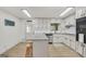 Bright kitchen with white cabinets, granite countertops, stainless appliances, and a stylish breakfast bar at 437 Mays Rd, Stockbridge, GA 30281
