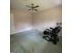 Bedroom featuring carpet, ceiling fan, and bare walls at 2884 Haddon Dr, Rex, GA 30273