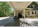 Exterior view of the Porte Cochere with stamped concrete at 508 Hastings Dr, Peachtree City, GA 30269