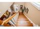 This is a view from the top of the stairway leading to the dining room at 385 Liberty Church Rd, Carrollton, GA 30116
