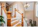 This is a view from the bottom of the stairway with hardwood steps at 385 Liberty Church Rd, Carrollton, GA 30116