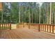 Inviting wooden deck overlooking a lush, green backyard with mature trees and natural landscaping at 55 Etheridge Rd, Temple, GA 30179