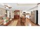 Cozy living area with hardwood floors and an open floor plan to the kitchen and dining space at 1625 Clark Lake Nw, Acworth, GA 30102