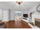 Bright living room boasts hardwood floors at 1625 Clark Lake Nw, Acworth, GA 30102