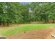 Private backyard with mature trees, a fenced perimeter, and lush lawn, perfect for relaxation and recreation at 344 Mckibben Dr, Locust Grove, GA 30248