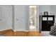 Secondary bathroom with tile floors, shower, toilet, and vanity at 505 Lighthouse Ln, Peachtree City, GA 30269