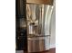 Stainless steel refrigerator with water dispenser in kitchen at 121 Fountain Oak, Villa Rica, GA 30180
