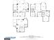 Complete floor plan of all levels: basement, first and second floors of the home at 120 Oak Shadow Way, Fayetteville, GA 30215