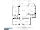 Detailed first floor plan showing the layout of the rooms including the kitchen and living room at 120 Oak Shadow Way, Fayetteville, GA 30215