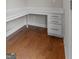 Cozy office area features custom-built cabinetry and hardwood floors at 2118 Iverson Se Dr, Smyrna, GA 30080