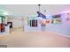 Finished basement boasting recessed lighting, carpet, and a unique decorative lighting scheme at 52 Olivia Ct, Palmetto, GA 30268
