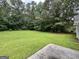 Expansive backyard with a manicured lawn and mature trees offering shade at 150 Willow Shoals Dr, Covington, GA 30016