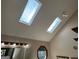Bathroom boasts natural light from two skylights and an octagon window above the vanity area at 404 Windsor Way, Peachtree City, GA 30269