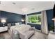 Bright main bedroom features a fire place, large window and bench seating at 1981 Shalimar Ne Dr, Atlanta, GA 30345