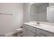 Bathroom with vanity, toilet, and a shower and tub combination at 267 Eason St, Bowdon, GA 30108