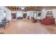 Large basement with a fireplace, exposed ceiling and luxury vinyl floors. Great for entertaining! at 370 Grand Teton Cir, Fayetteville, GA 30215