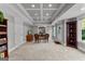 Finished basement featuring office space with built in shelving and a window at 55 Jolie Ln, Sharpsburg, GA 30277