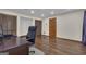 Office area with wood floors and large closet space at 190 Willow Lake Ln, Sharpsburg, GA 30277