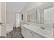 Spacious bathroom with double sinks and ample storage creating a functional and tranquil space at 368 Hemlock Ln, Locust Grove, GA 30248