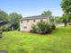 Home exterior featuring a spacious yard with lush green grass and mature trees at 1432 Almand Creek Drive Sw, Conyers, GA 30094