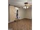 The living room features a barn door to another room and a ceiling fan at 5225 Silhouette Sw Ln, Mableton, GA 30126