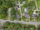 Bird's-eye view of homes with private backyard pools, providing a sense of outdoor living and neighborhood layout at 3119 Conyers Se St, Covington, GA 30014